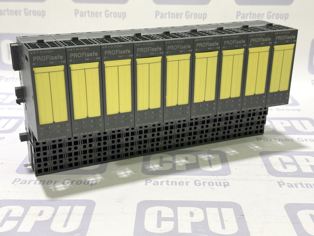 Модуль дискретного вводу Siemens SIMATIC DP ET 200S, 4/8 F-DI PROFIsafe 6ES7138-4FA04-0AB0 з термінальним модулем. 6ES7138-4FA04-0AB0 | Siemens - Зображення 1