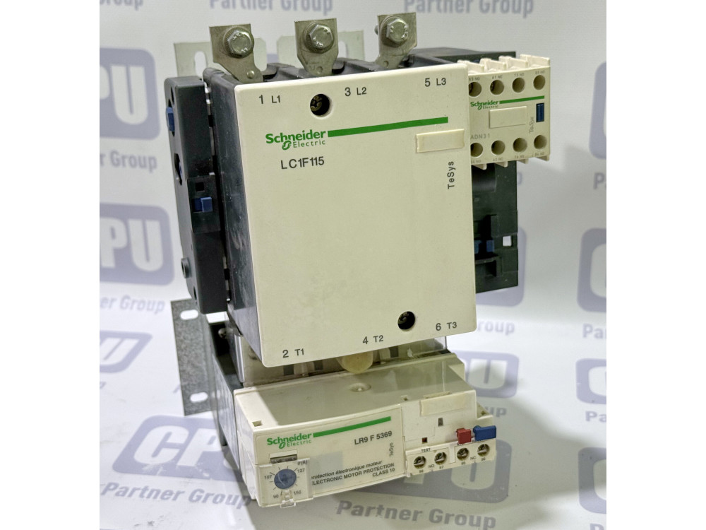 Контактор Schneider Electric TeSys F LC1F115 з електронним реле LR9F5369 (90-150А) LC1F115 | Schneider Electric - Зображення 1