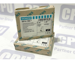Автоматичний вимикач Siemens 5SY4106-7, 1-полюсний, 6А, характеристика C, 10кА