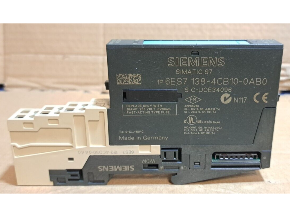 Siemens 6ES7138-4CB10-0AB0 POWER MODULE PM-E FOR ET200S (1 PCS) 6ES7138-4CB10-0AB0 | Siemens - Зображення 1