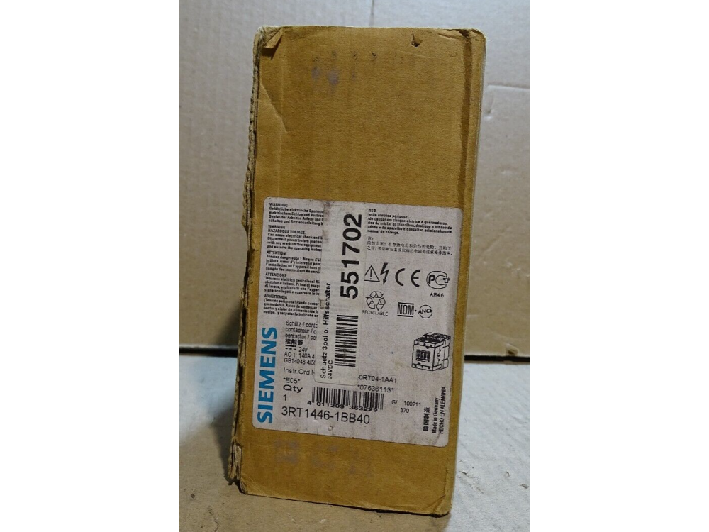SIEMENS 3RT 1446-1BB40 Contactor (1 pcs) #1476# 3RT 1446-1BB40 | Siemens - Зображення 1