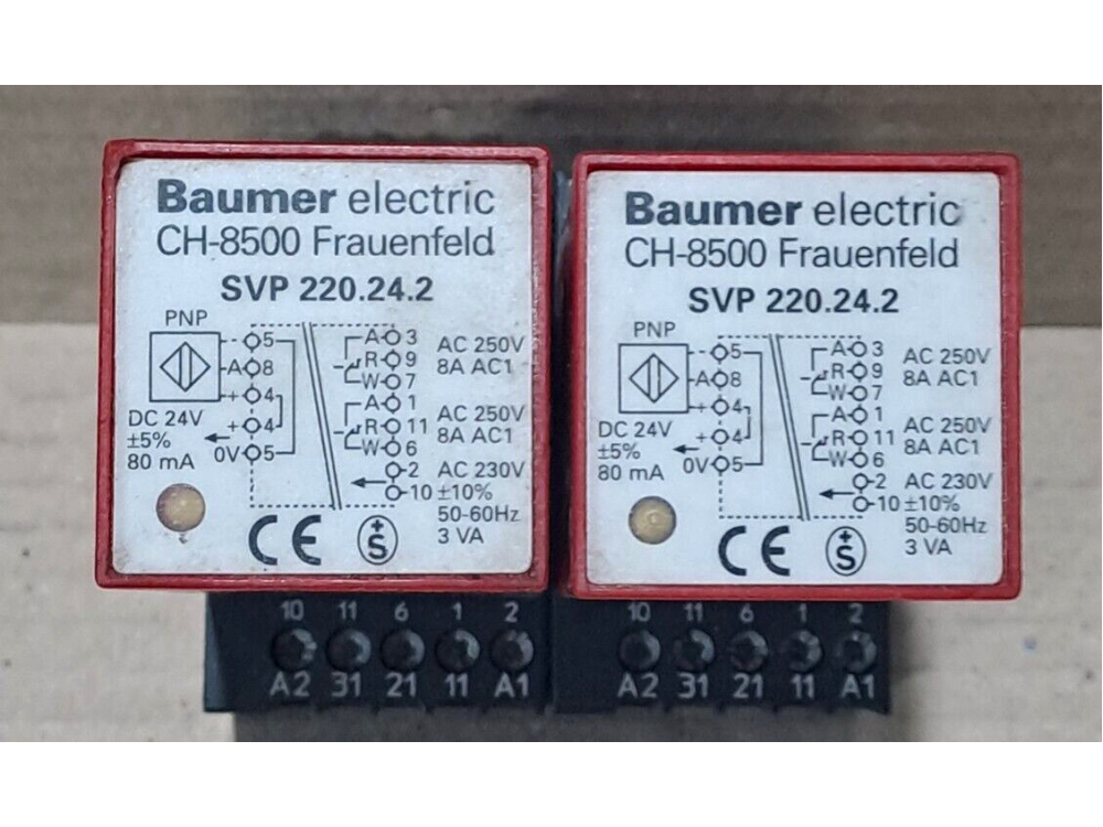 BAUMER ELECTRIC SVP 220.24.2 SENSOR AMPLIFIER 1 pcs #D7809# SVP 220.24.2 | Baumer - Зображення 1