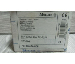 MOELLER/EATON PF7-80/4/003-DE 263594 Residual current device 80A 30mA 4pol MOELLER/EATON PF7-80/4/003-DE 263594 Residual current device 80A 30mA 4pol